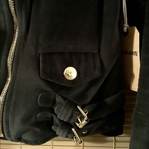💵🥀TRUE RELIGION NWT MOTO velvet-like fabric🥂2X HP - Picture 3 of 10